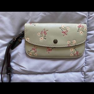 Coach leather wristlet